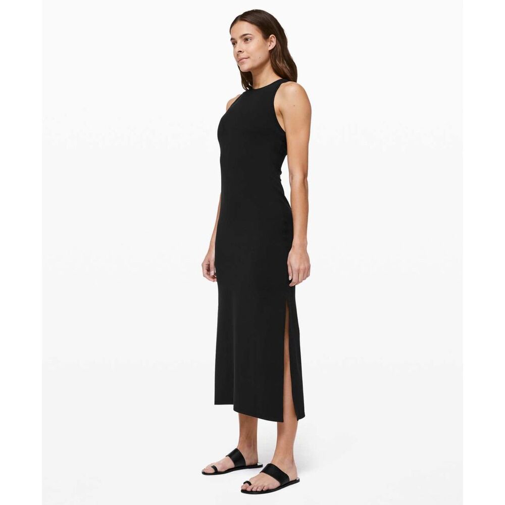 Lululemon Get Going Dress Black Maxi Dress 10 VGUC